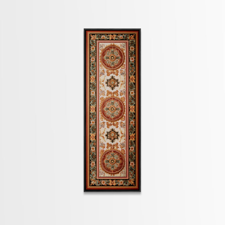 Bohemian Textile Pattern Canvas Print, Maximalist Art, Art Print, Living Room Decor, Fine Art, Maximal, Boho Wall Art, MAX-1x3-32