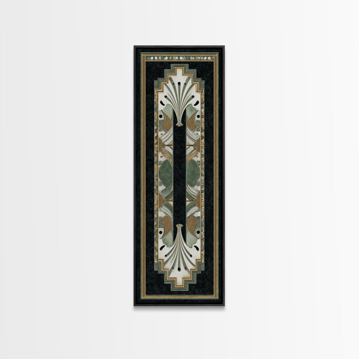 Folk Art Animal Parade Framed Canvas Print, Maximalist Art, Minimalist Decor, Living Room Decor, Fine Art, Maximal, Art Nouveau, MAX-1x3-4