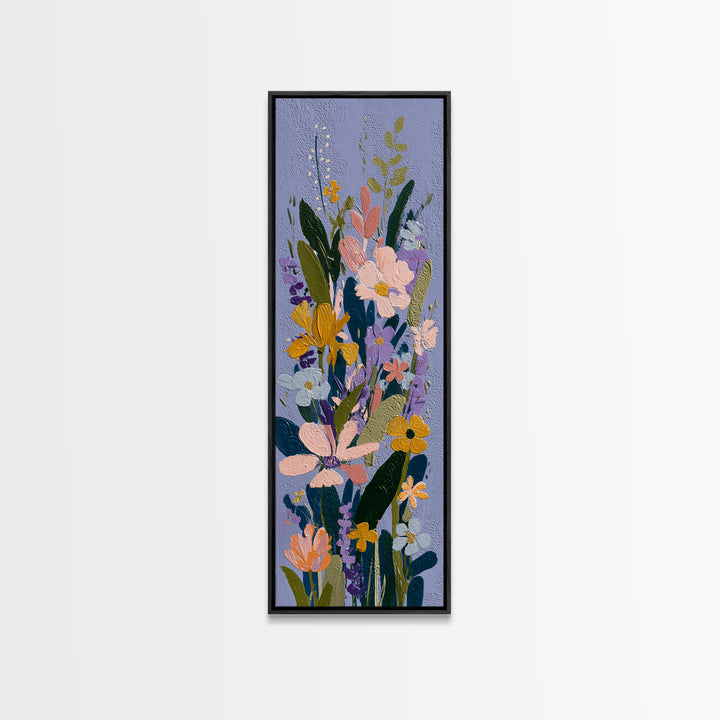 Matisse Inspired Cutouts with Vivid Floral Motifs Canvas Print, Maximalist Art, Modern Decor, Living Room Decor, Maximal, MAX-1x3-46