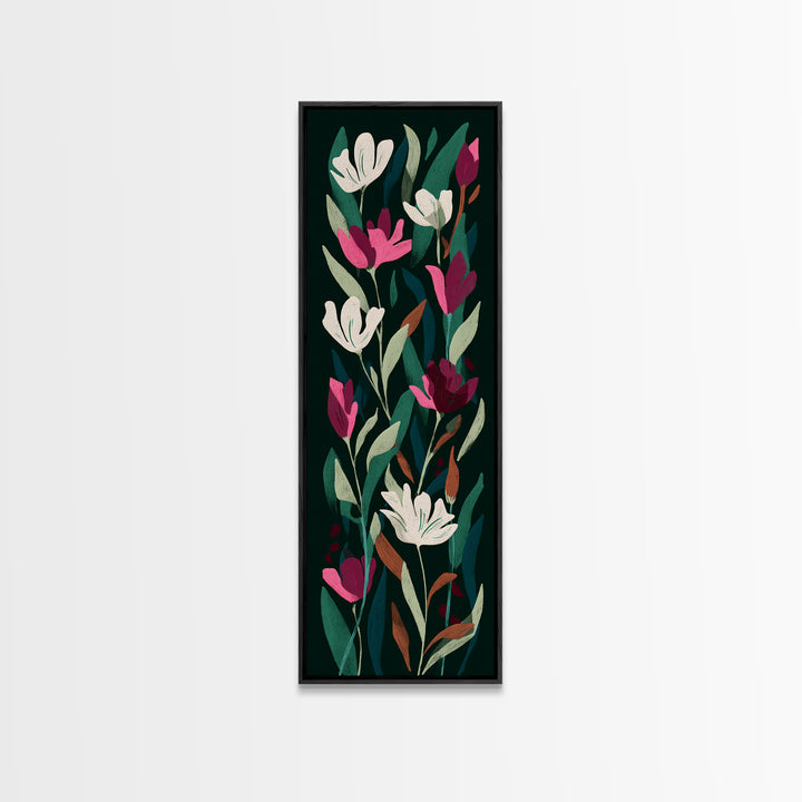 Matisse Inspired Cutouts with Vivid Floral Motifs Canvas Print, Maximalist Art, Modern Decor, Living Room Decor, Maximal, MAX-1x3-70