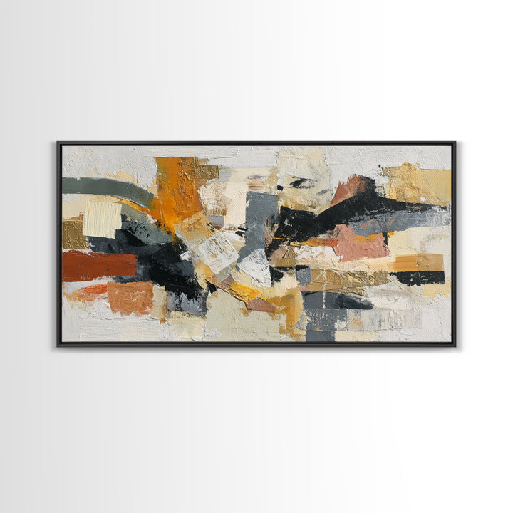 Chaotic Joyful Abstract Framed Canvas Print, Maximalist Art, Room Decor, Living Room Decor, Abstract Art, Maximal, MAX-2x1-18