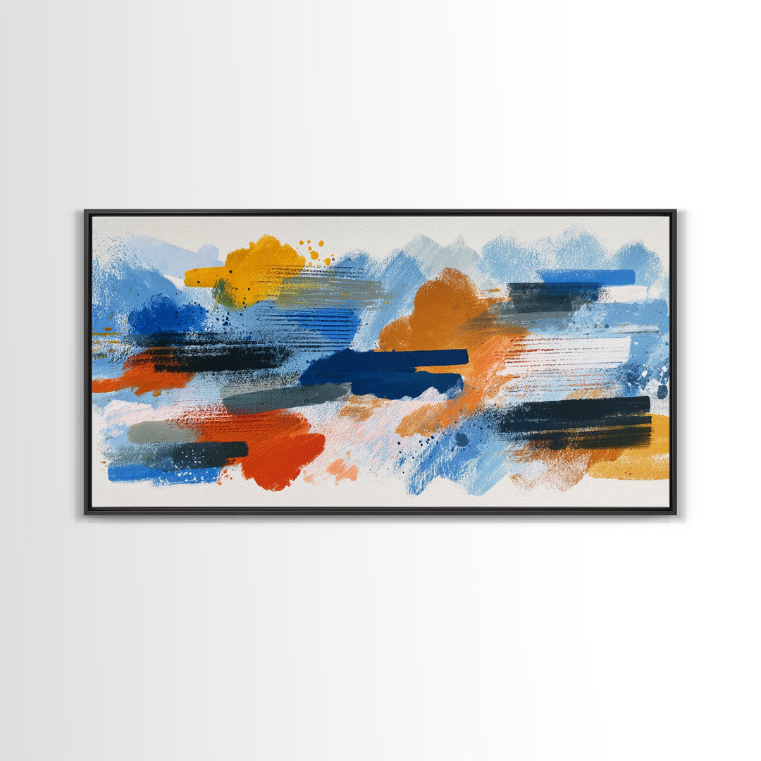 Chaotic Joyful Abstract Canvas Print, Maximalist Art, Home Decor, Living Room Decor, Abstract Art, Maximal, Printable Art, MAX-2x1-66