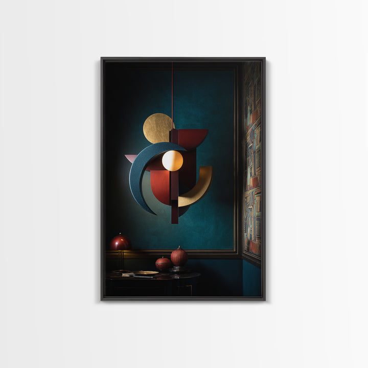 Surreal Room of Floating Objects as Decorative Canvas Print, Maximalist Art, Boho Wall Art, Living Room Decor, Maximal, MAX-2x3-65