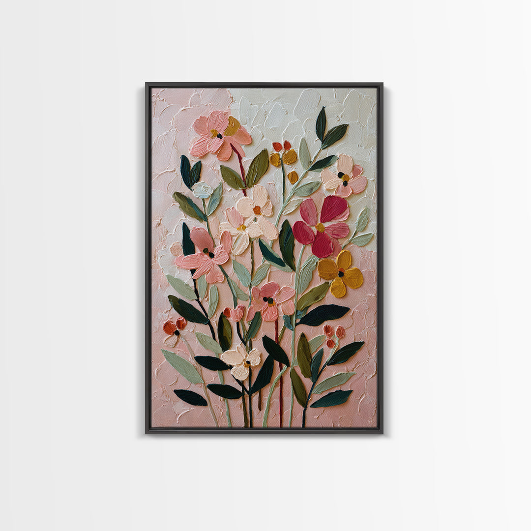 Matisse Inspired Cutouts with Vivid Floral Motifs Canvas Print, Maximalist Art, Printable Wall Art, Living Room Decor, Maximal, MAX-2x3-66