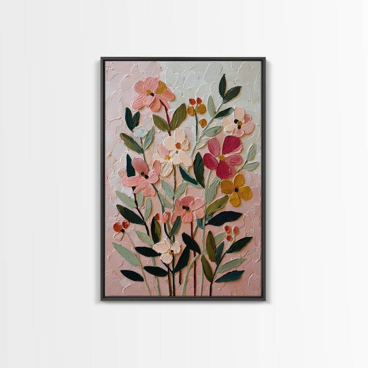 Matisse Inspired Cutouts with Vivid Floral Motifs Canvas Print, Maximalist Art, Printable Wall Art, Living Room Decor, Maximal, MAX-2x3-66