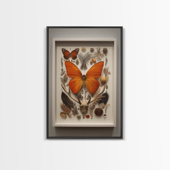 Framed Butterfly Collection Canvas Print, Maximalist Art, Printable Art, Living Room Decor, Fine Art, Maximal, Funky Wall Art, MAX-2x3-79