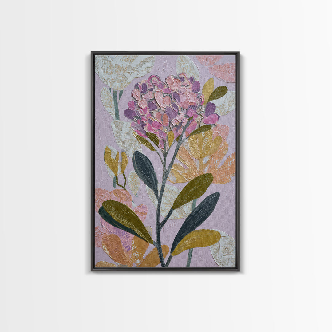 Matisse Inspired Cutouts with Vivid Floral Motifs Canvas Print, Maximalist Art, Digital Print, Living Room Decor, Maximal, MAX-2x3-90