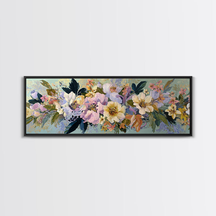 Highly Patterned Snake and Flower Composition Canvas Print, Maximalist Art, Abstract Wall Art, Living Room Decor, Maximal, MAX-3x1-5