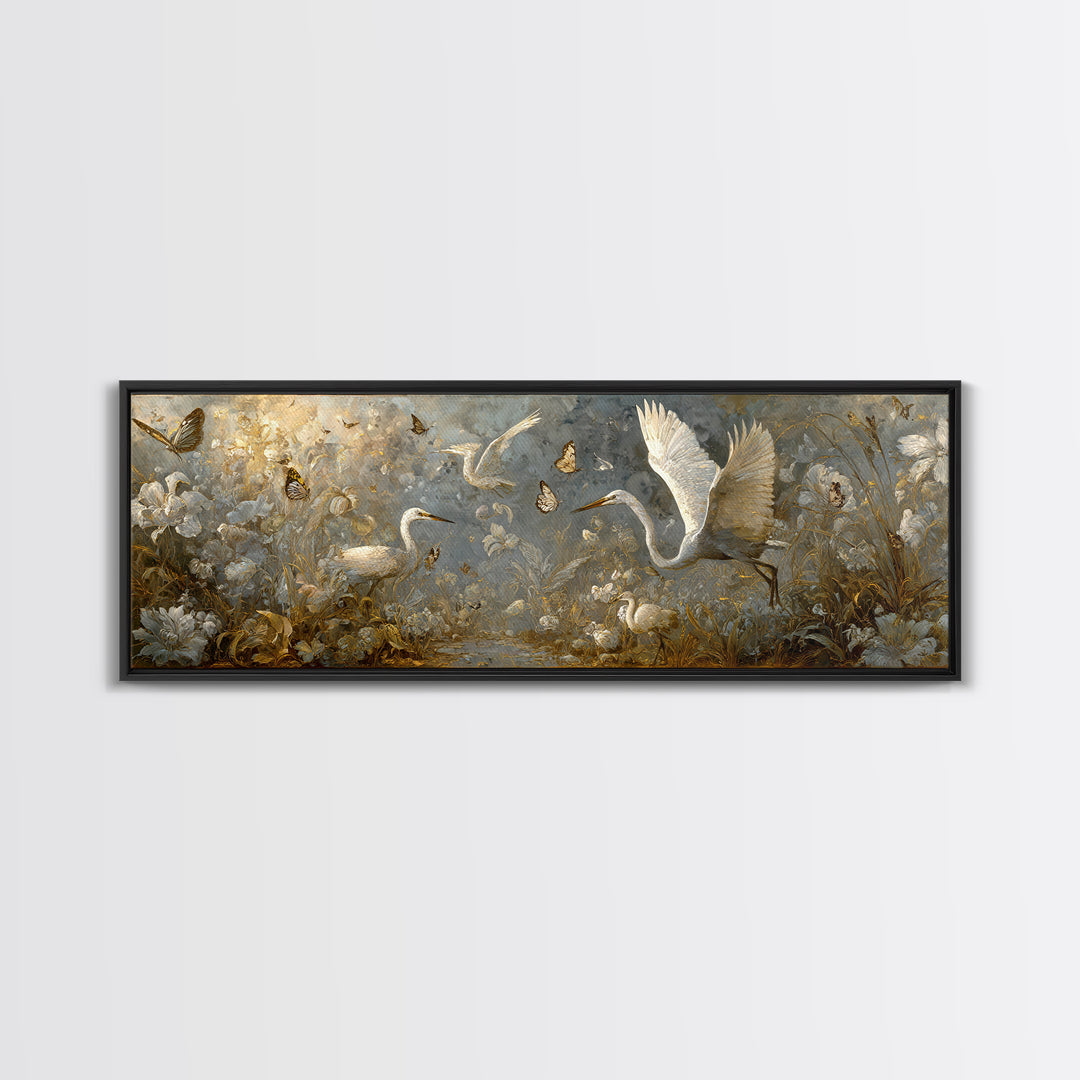 Explosive Floral Jungle Canvas Print, Maximalist Art, Trendy Wall Art, Living Room Decor, Fine Art, Maximal, Contemporary Art, MAX-3x1-65