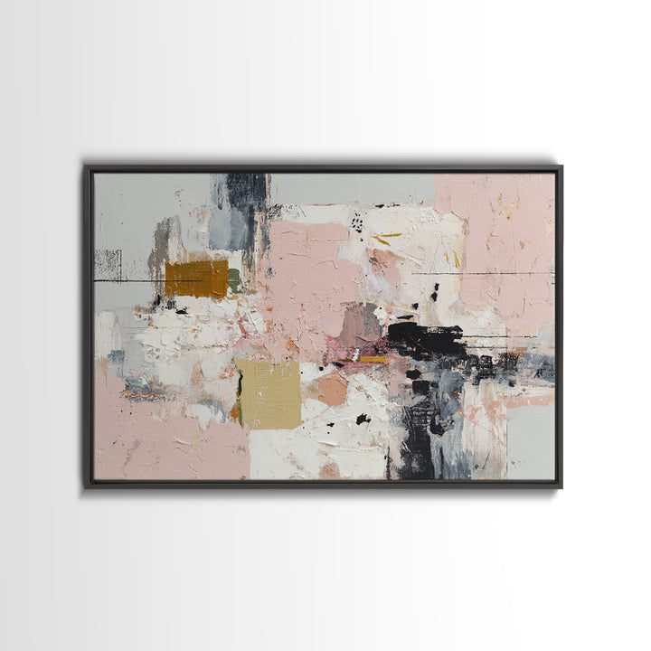 Chaotic Joyful Abstract Framed Canvas Print, Maximalist Art, Original Art, Living Room Decor, Abstract Art, Maximal, MAX-3x2-2