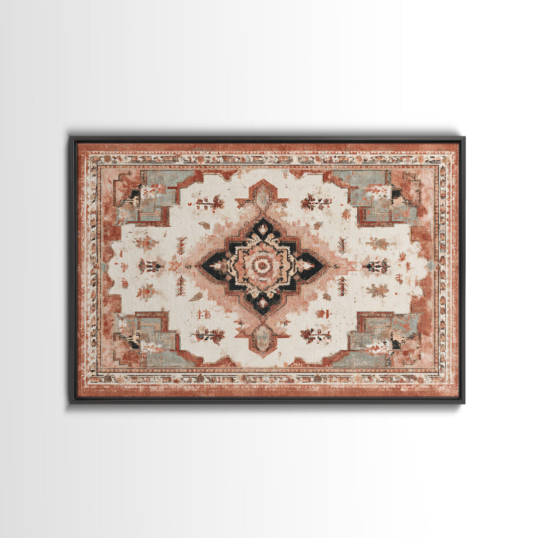 Bohemian Textile Pattern Canvas Print, Maximalist Art, Gallery Decor, Living Room Decor, Fine Art, Maximal, Wall Art, MAX-3x2-48