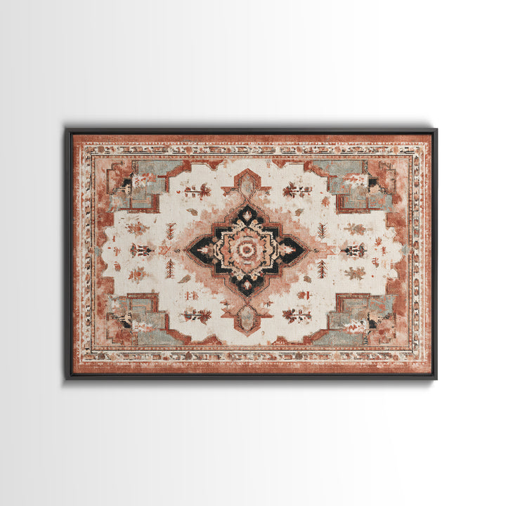 Bohemian Textile Pattern Canvas Print, Maximalist Art, Gallery Decor, Living Room Decor, Fine Art, Maximal, Wall Art, MAX-3x2-48