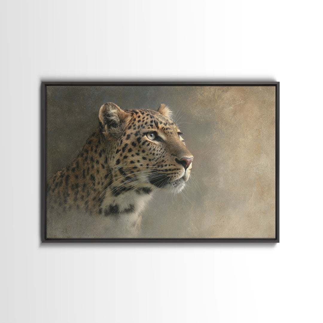 Rainbow Leopard Portrait Canvas Print, Maximalist Art, Digital Prints, Living Room Decor, Fine Art, Maximal, Abstract Wall Art, MAX-3x2-88