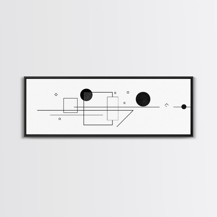 Minimalist Black Line Geometry Wall Art, Midcentury Modern Art Print, Bauhaus Design, Abstract Wall Art, Office Decor Poster