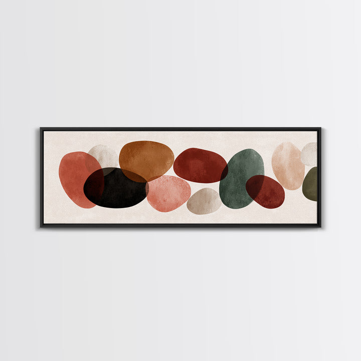 Translucent Earth Tone Oval Shapes Wall Art, Modern Abstract Art Print, Neutral Living Room Decor, Organic Minimalist Poster