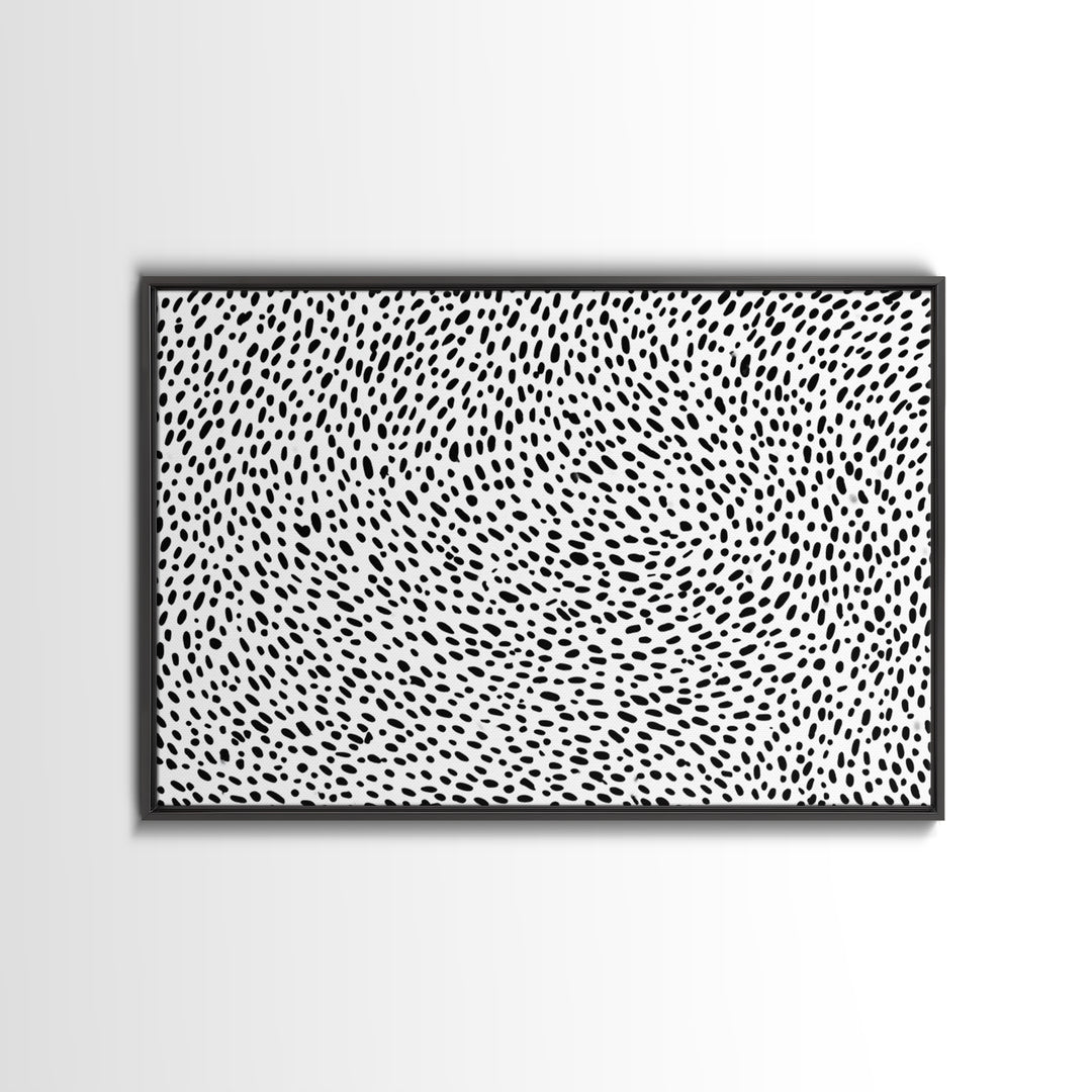 Black White Dash Pattern Wall Art, Minimalist Abstract Art Print, Modern Wall Decor, Scandinavian Modern Home Decor, Office Decor
