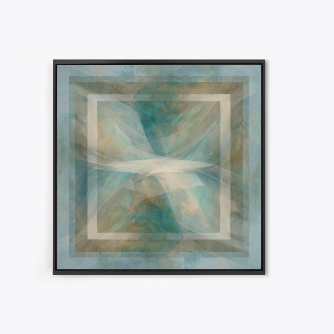 Abstract Breath Waves Canvas Print, Meditation Art, Hanging Wall Art, Living Room Decor, Abstract Art, Stillness, MED-1x1-30