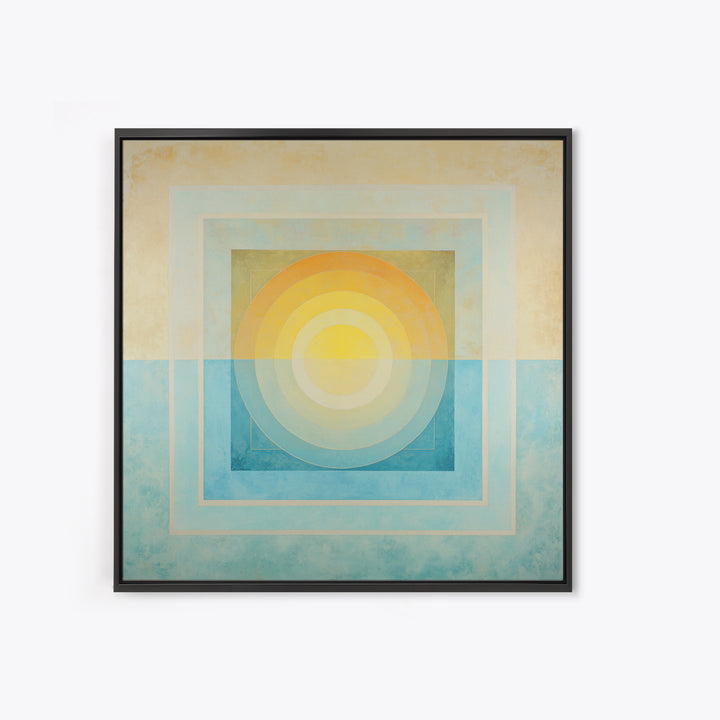Soft Chakra Color Gradient Without Symbols Overload Canvas Print, Meditation Art, Psychedelic Art, Living Room Decor, Stillness, MED-1x1-34