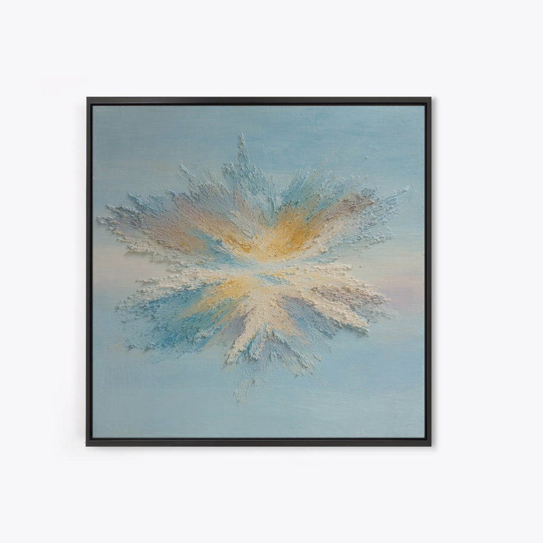 Abstract Breath Waves Framed Canvas Print, Meditation Art, Spiritual Wall Art, Living Room Decor, Abstract Art, Stillness, MED-1x1-6
