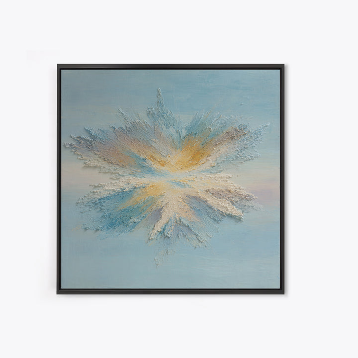 Abstract Breath Waves Framed Canvas Print, Meditation Art, Spiritual Wall Art, Living Room Decor, Abstract Art, Stillness, MED-1x1-6