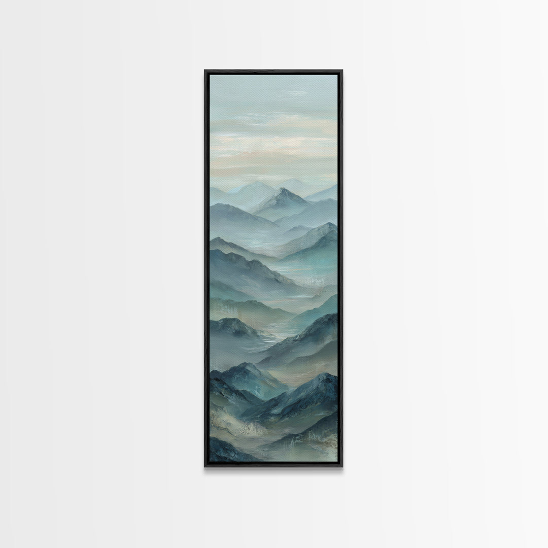 Sunrise over Himalayan Style Mountains Canvas Print, Meditation Art, Fine Art Print, Living Room Decor, Fine Art, Stillness, MED-1x3-5