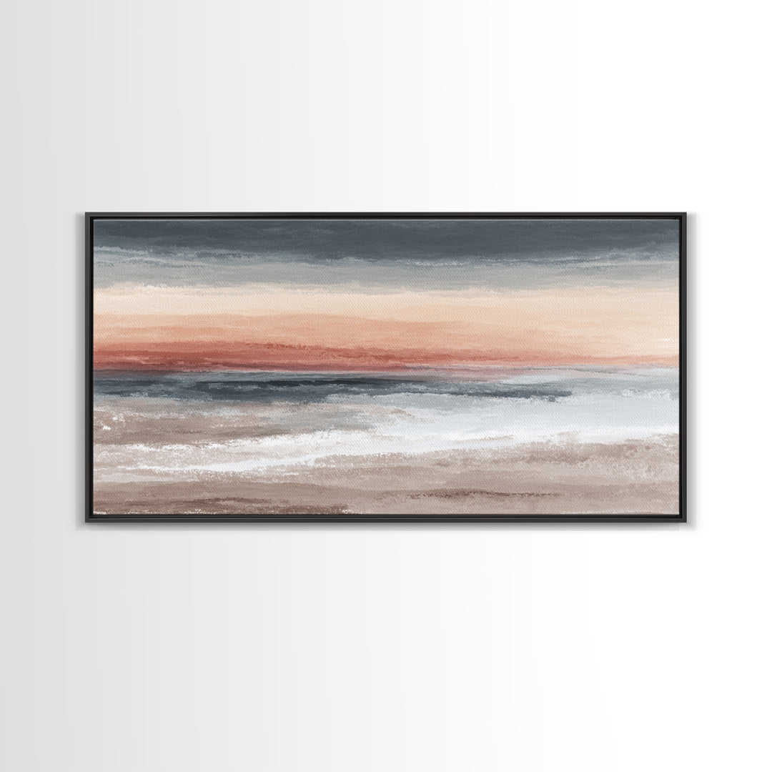 Soft Chakra Color Gradient Without Symbols Overload Canvas Print, Meditation Art, Art Deco, Living Room Decor, Stillness, MED-2x1-54