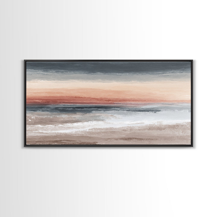 Soft Chakra Color Gradient Without Symbols Overload Canvas Print, Meditation Art, Art Deco, Living Room Decor, Stillness, MED-2x1-54
