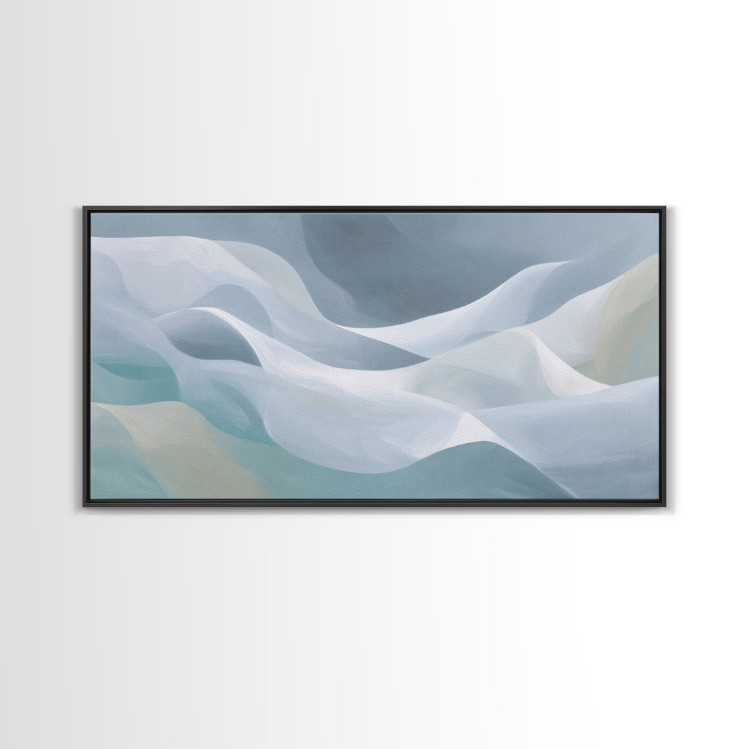 Abstract Breath Waves Canvas Print, Meditation Art, Printable Art, Living Room Decor, Abstract Art, Stillness, Minimalist Art, MED-2x1-74