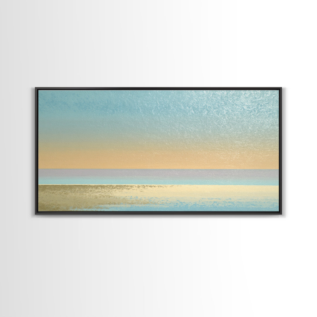Soft Chakra Color Gradient Without Symbols Overload Canvas Print, Meditation Art, Art Deco, Living Room Decor, Stillness, MED-2x1-78
