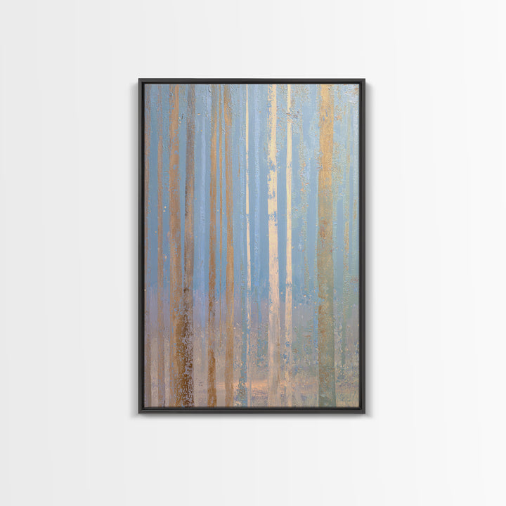 Abstract Breath Waves Framed Canvas Print, Meditation Art, Abstract Art, Living Room Decor, Stillness, Neutral Wall Art, MED-2x3-38