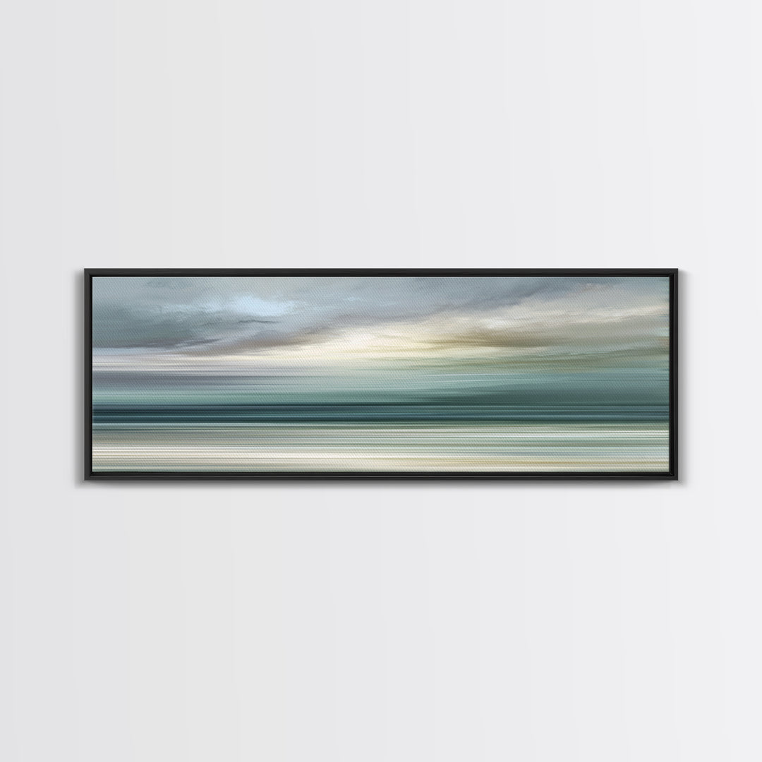 Soft Chakra Color Gradient Without Symbols Overload Canvas Print, Meditation Art, Abstract Wall Art, Living Room Decor, MED-3x1-2