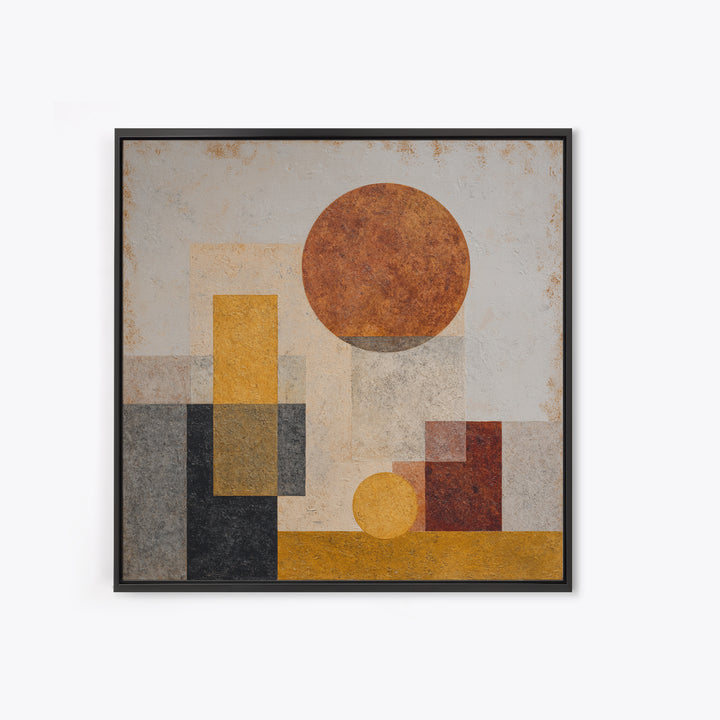 Simple Geometric Sun Canvas Print, Minimalist Art, Boho, Living Room Decor, Abstract Art, Minimal, Abstract Painting, MIN-1x1-15
