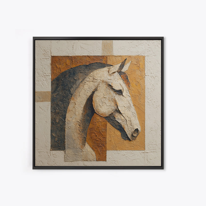 Minimal Horse Contour Canvas Print, Minimalist Art, Living Room Decor, Fine Art, Minimal, Modern Decor, Fine Art Print, MIN-1x1-18