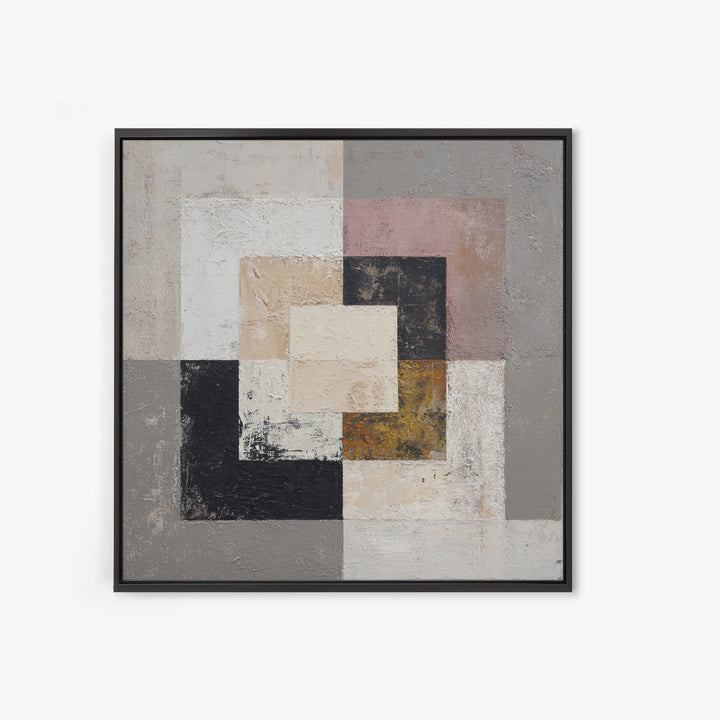 Calm Rectangle Composition Framed Canvas Print, Minimalist Art, Art, Living Room Decor, Fine Art, Minimal, Canvas Tote Bag, MIN-1x1-48