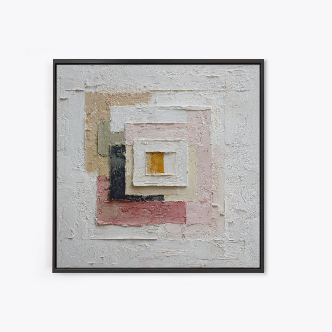 White on White Plaster Texture Study Framed Canvas Print, Minimalist Art, Digital Print, Living Room Decor, Fine Art, Minimal, MIN-1x1-64