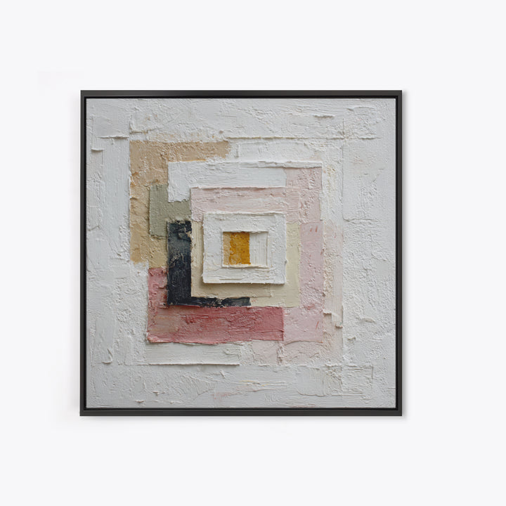White on White Plaster Texture Study Framed Canvas Print, Minimalist Art, Digital Print, Living Room Decor, Fine Art, Minimal, MIN-1x1-64