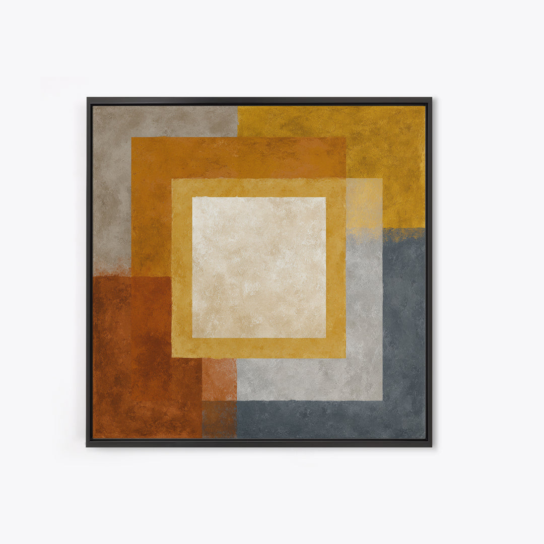 Calm Rectangle Composition Framed Canvas Print, Minimalist Art, Modern Wall Art, Living Room Decor, Abstract Art, Minimal, MIN-1x1-72