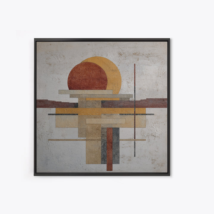 Simple Geometric Sun Canvas Print, Minimalist Art, Luxury Decor, Living Room Decor, Abstract Art, Minimal, Art Prints, MIN-1x1-87