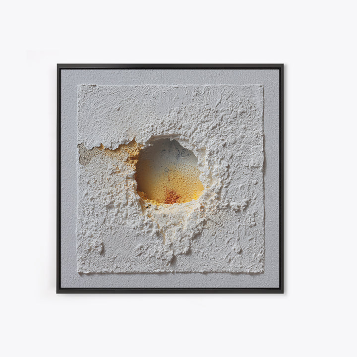 White on White Plaster Texture Study Framed Canvas Print, Minimalist Art, Minimalist Decor, Living Room Decor, Minimal, MIN-1x1-88
