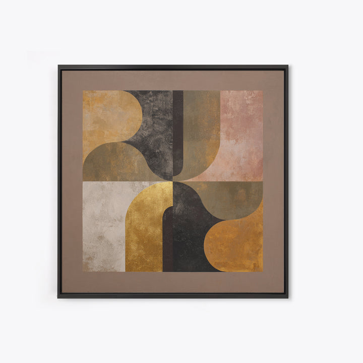 Single Gold Line Curve on Charcoal Canvas Print, Minimalist Art, Contemporary Art, Living Room Decor, Abstract Art, Minimal, MIN-1x1-89
