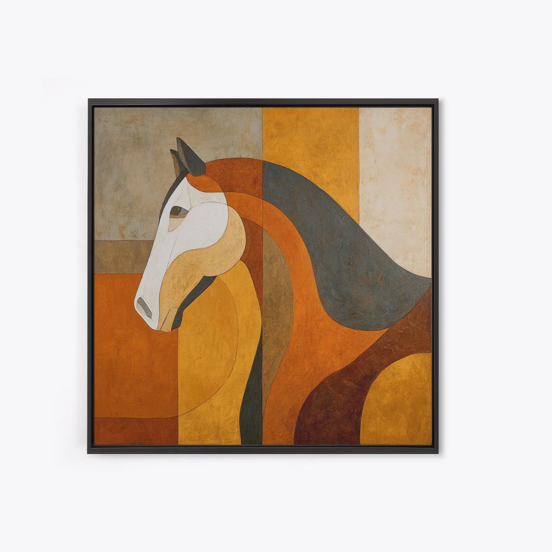 Minimal Horse Contour Canvas Print, Minimalist Art, Neutral Decor, Living Room Decor, Fine Art, Minimal, Home Decor, Poster, MIN-1x1-90