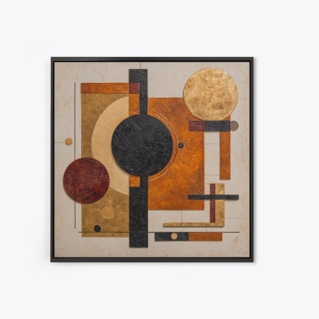 Single Black Circle on Warm Ivory Ground Canvas Print, Minimalist Art, Art Prints, Living Room Decor, Oil Painting, Minimal, MIN-1x1-97