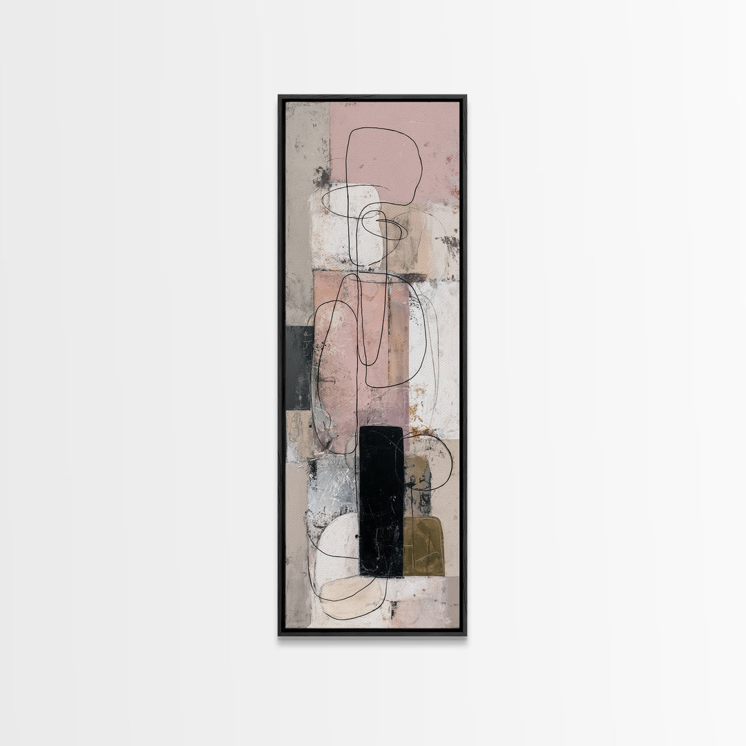Minimal Cat Line Drawing Canvas Print, Minimalist Art, Abstract Art, Living Room Decor, Fine Art, Minimal, Modern Art, MIN-1x3-11