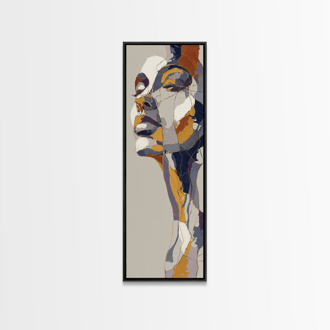 Single Continuous Line Female Face Canvas Print, Minimalist Art, Poster, Living Room Decor, Minimal, Boho, Canvas Tote Bag, MIN-1x3-17