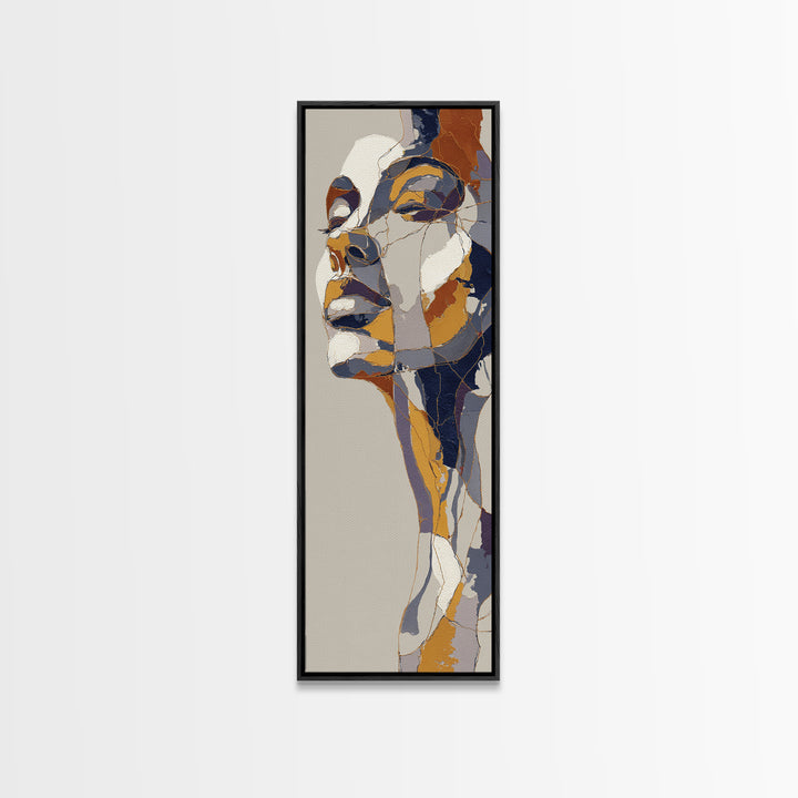 Single Continuous Line Female Face Canvas Print, Minimalist Art, Poster, Living Room Decor, Minimal, Boho, Canvas Tote Bag, MIN-1x3-17