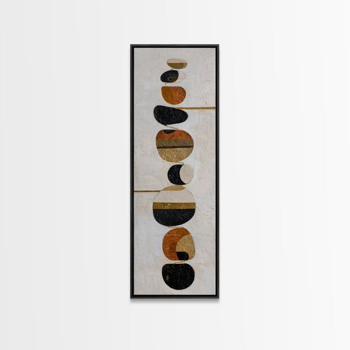 Small Black Bird Crossing White Space Framed Canvas Print, Minimalist Art, Large Wall Art, Living Room Decor, Fine Art, Minimal, MIN-1x3-19
