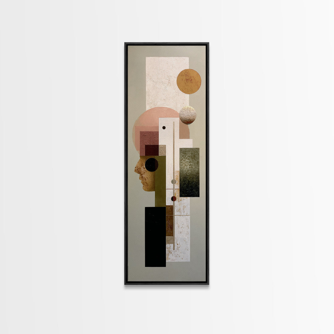 Minimal Moon over a Pale Ocean Canvas Print, Minimalist Art, Luxury Decor, Living Room Decor, Fine Art, Minimal, Art Prints, MIN-1x3-21