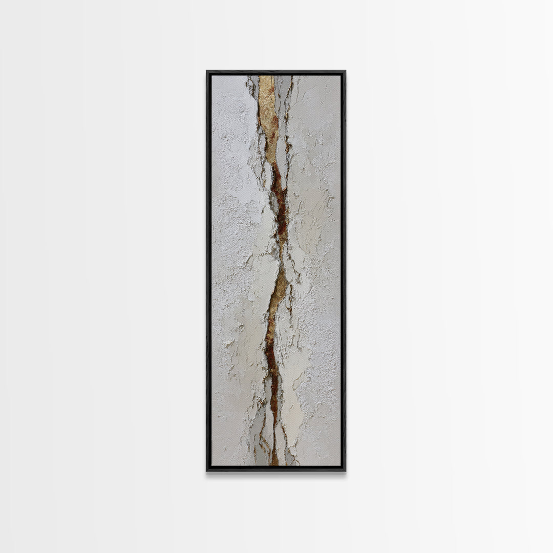 White on White Plaster Texture Study Canvas Print, Minimalist Art, Wall Decor, Living Room Decor, Minimal, Abstract Art, MIN-1x3-28