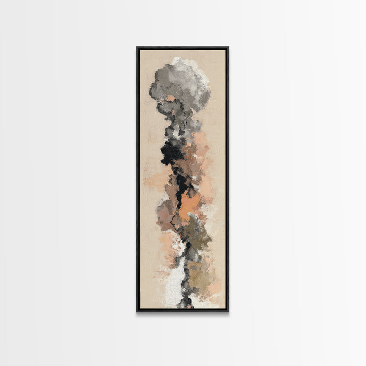 Small Cloud Study Canvas Print, Minimalist Art, Black Art, Living Room Decor, Fine Art, Minimal, Minimalist Wall Art, MIN-1x3-33