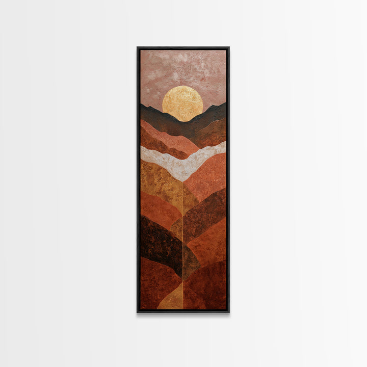 Thin Line Mountain Canvas Print, Minimalist Art, Gallery Decor, Living Room Decor, Fine Art, Minimal, Wall Art, Home Decor, MIN-1x3-38